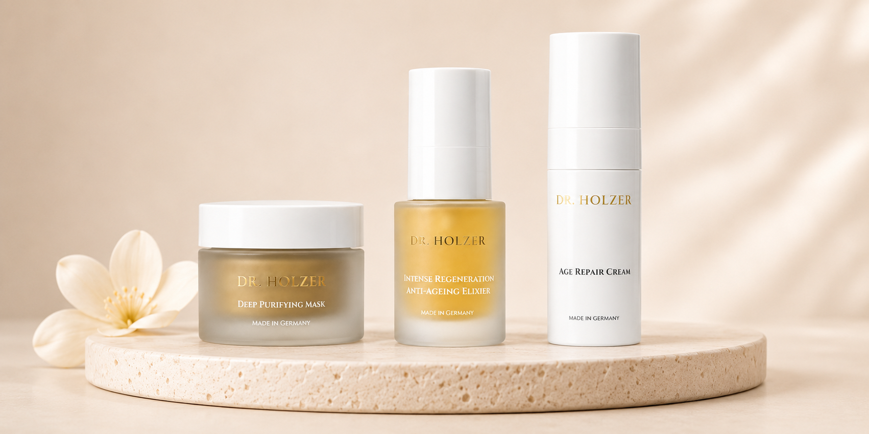 Dr. Holzer Anti-Ageing Routine mit Maske, Elixier und Age Repair Cream